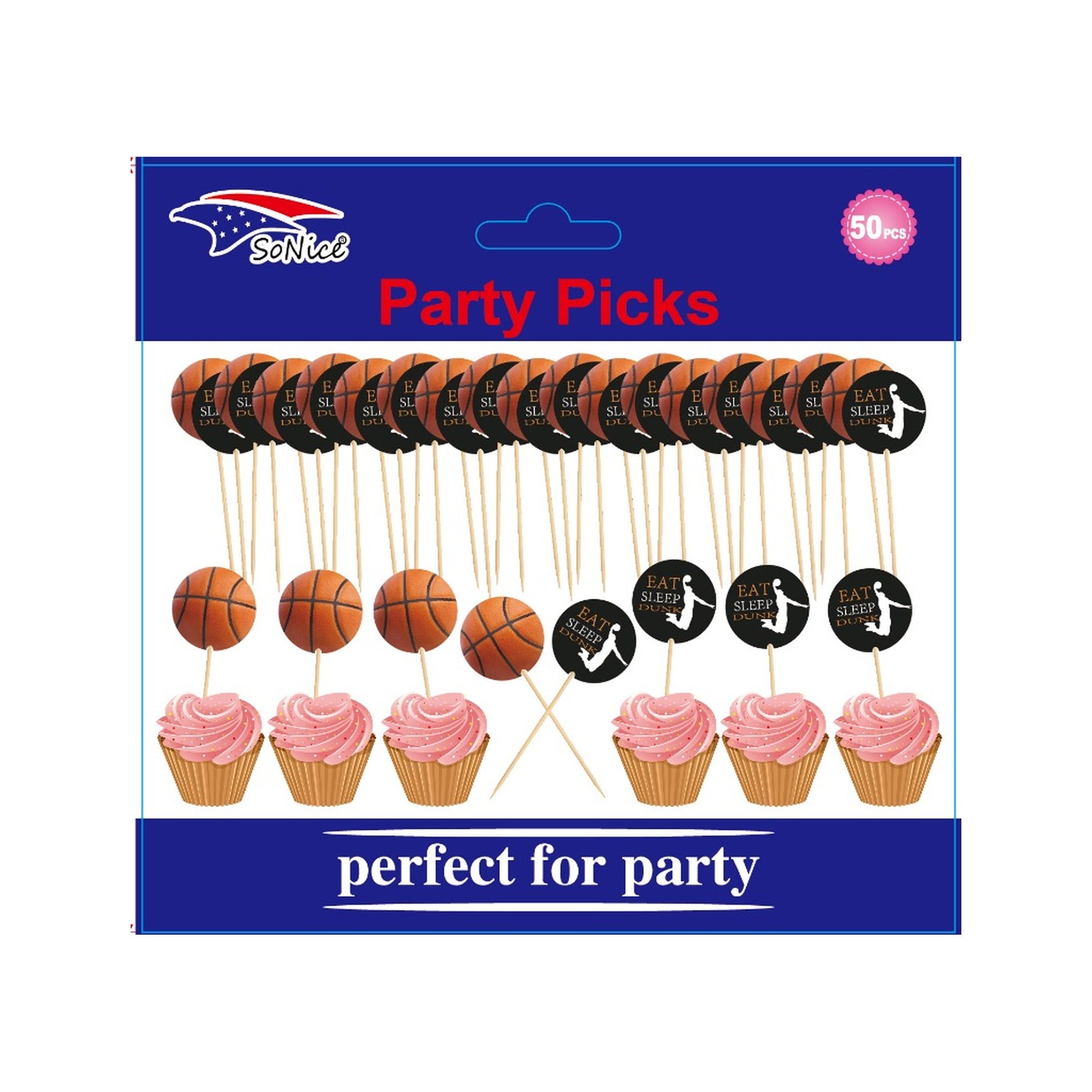Party Picks Basketball 50 ct 120Pk/Cs